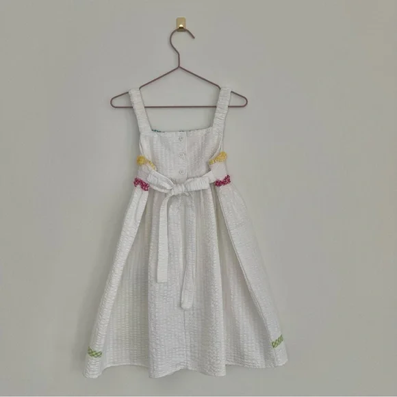 Vintage Seersucker Flower Sundress - Picture 4 of 4